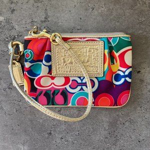 Coach Corner Zip Wristlet